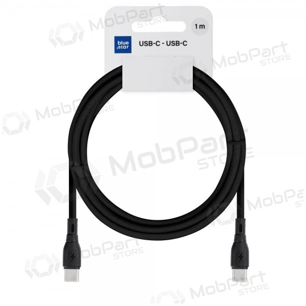 Cabo USB-C Blue Star PJ73-13-3 USB-C para USB-C 1 m 60 W preto