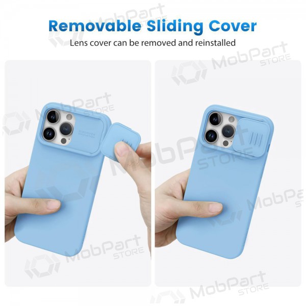 Capa para Apple iPhone 14 - Nillkin Silicone (azul claro)