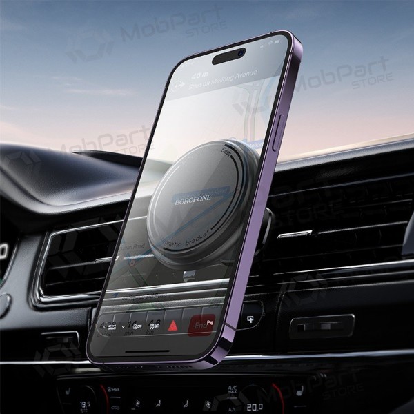 Suporte de telefone automóvel Borofone BH135 para grelhas de ventilação.