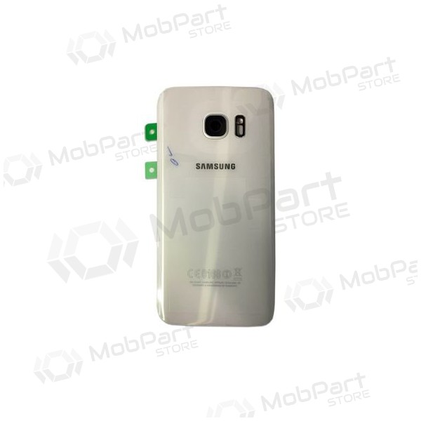 Samsung G935F Galaxy S7 Edge tampa traseira da bateria (branco) (usado grade A, original)