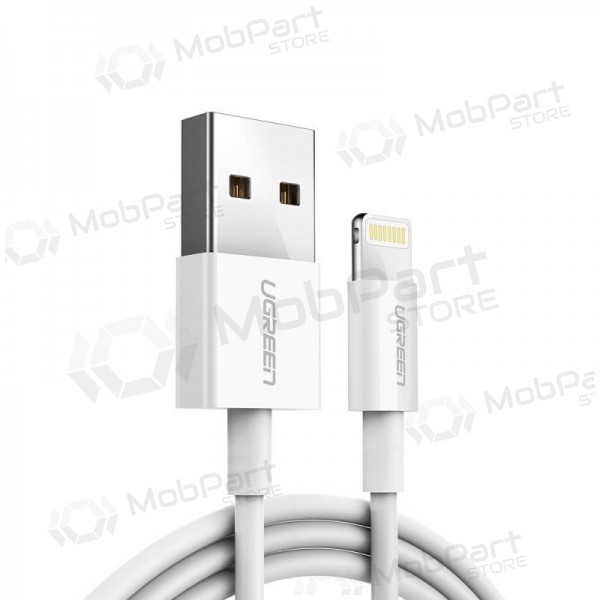 USB cabo Ugreen US155 MFi USB to Lightning 2.4A 2.0m branco