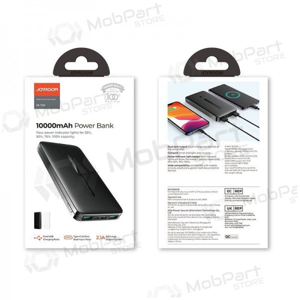 Bateria externa Power Bank Joyroom JR-T012 10000mAh branco