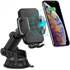 Suporte de telefone para carro CHOETECH, com função de carregamento sem fio, 15W