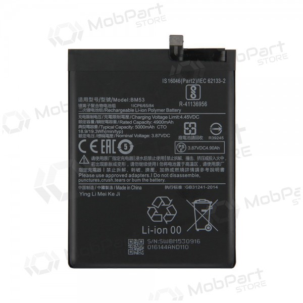 Xiaomi Mi 10T, Mi 10T Pro bateria, akumuliatorius (BM53)