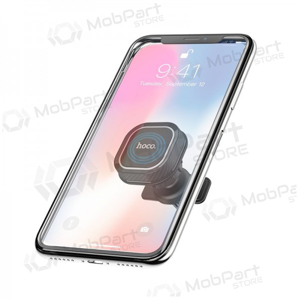Automobilinis Universal telefono laikiklis Hoco CA52 attaches to ventilation grilles, magnetic, preto-cinza