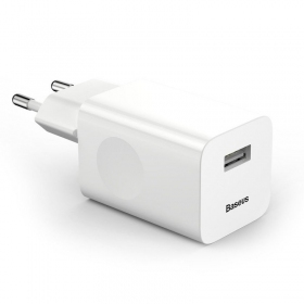 Carregador de telefone Baseus CCALL-BX02 24 W USB-A branco