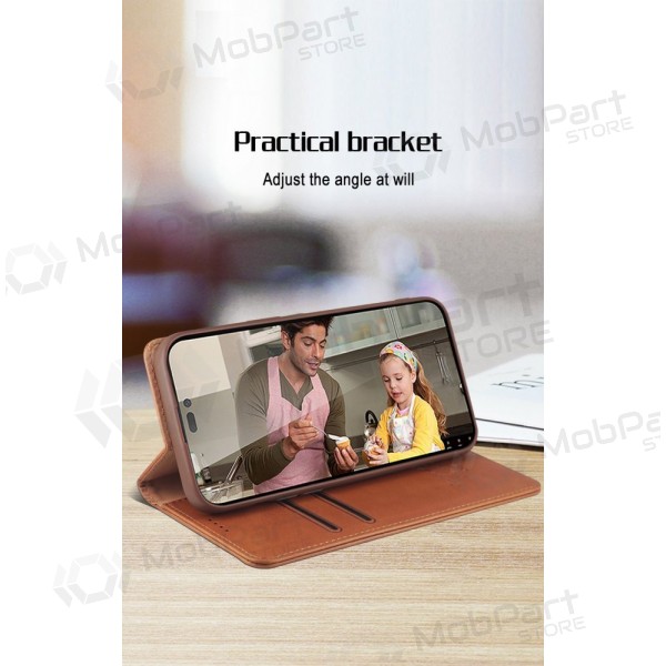 Samsung Galaxy A57 capa - HDD Magnetic Wallet Case (marrom)