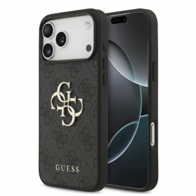 Capa Apple iPhone 17 Pro Max - Guess PU 4G Metal Logo