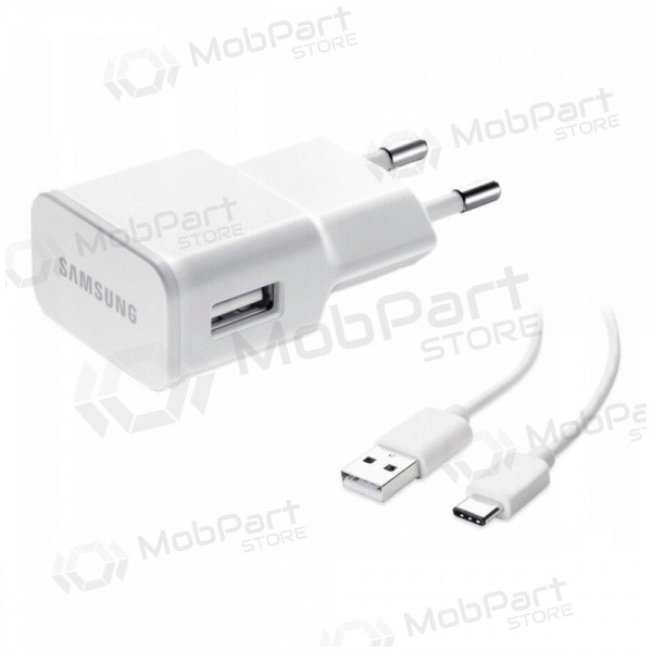 Carregador original Samsung EP-TA200NWE 15W + Type-C cabo branco