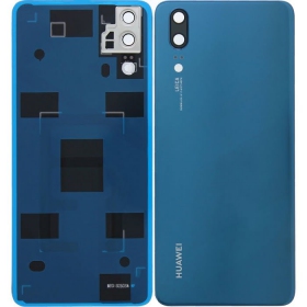 Huawei P20 tampa traseira da bateria (azul) (usado grade B, original)