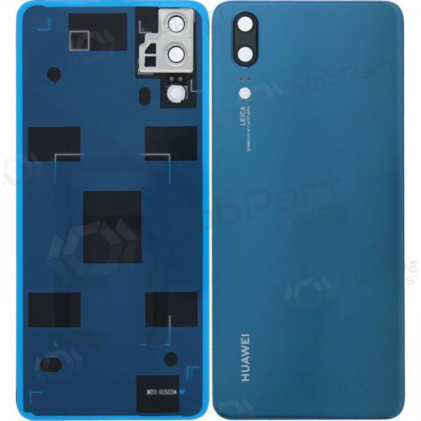 Huawei P20 tampa traseira da bateria (azul) (usado grade B, original)