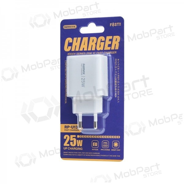 Carregador de telefone Remax RP-U137 25 W USB-C branco