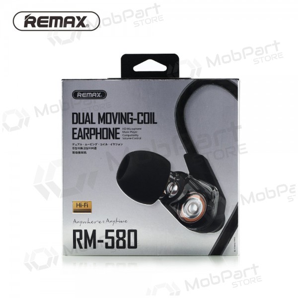 Mãos livres Remax RM-580 3,5mm (preto)