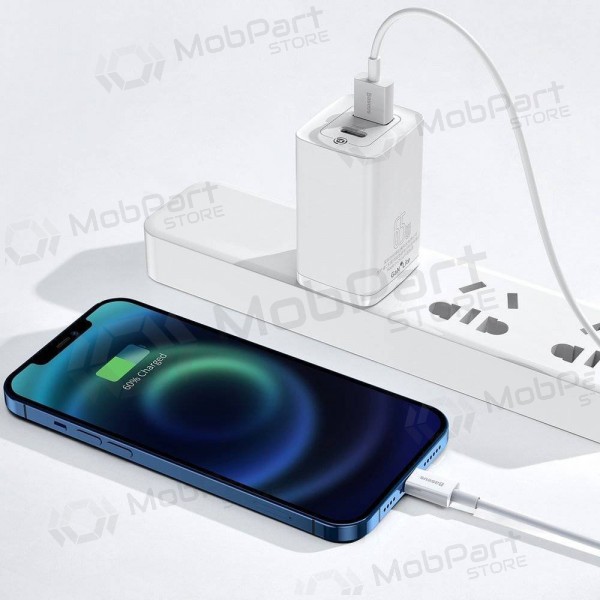 USB cabo Baseus Superior Lightning 2.4A 0.25m (branco) CALYS-02