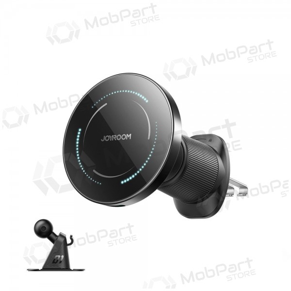 Suporte para telemóvel para carro com carregamento sem fios Joyroom JR-ZS502 MagSafe 15 W USB-C para grelha de ventilação e painel de instrumentos