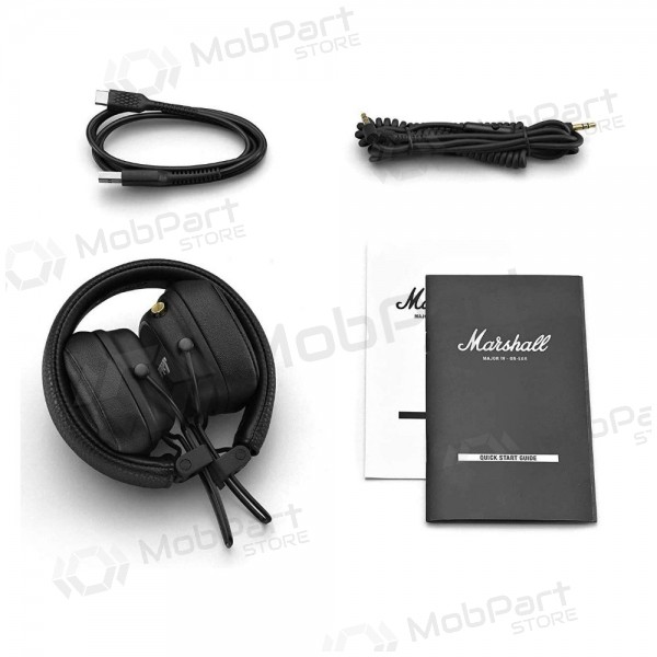 Sem fios ausinės Marshall Major IV On-Ear Bluetooth juodos