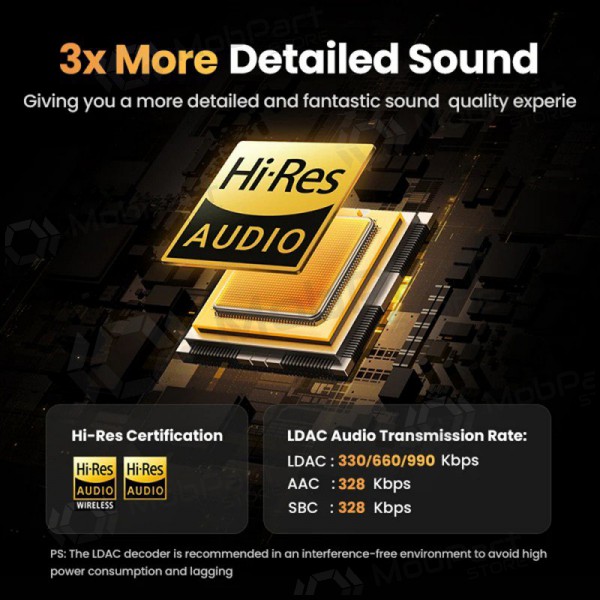 Sem fios ausinės Ugreen HiTune H6 Pro Active Noise-Cancelling Earbuds (35873)