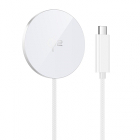 Carregador sem fio Hoco CW63 15 W Qi2 branco