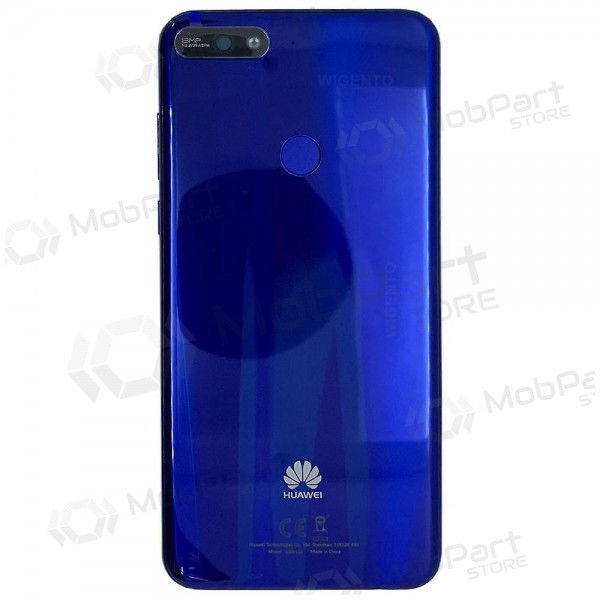 Huawei Y7 2018 tampa traseira da bateria (azul) (usado grade C, original)