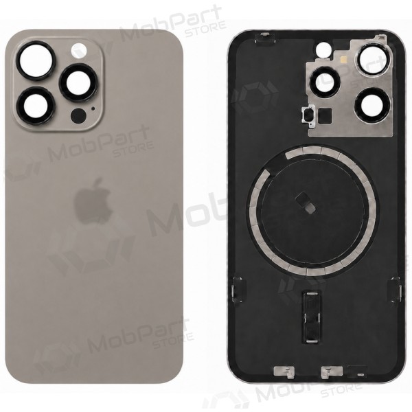 Capa traseira para Apple iPhone 15 Pro Max (cinzento) (Premium)