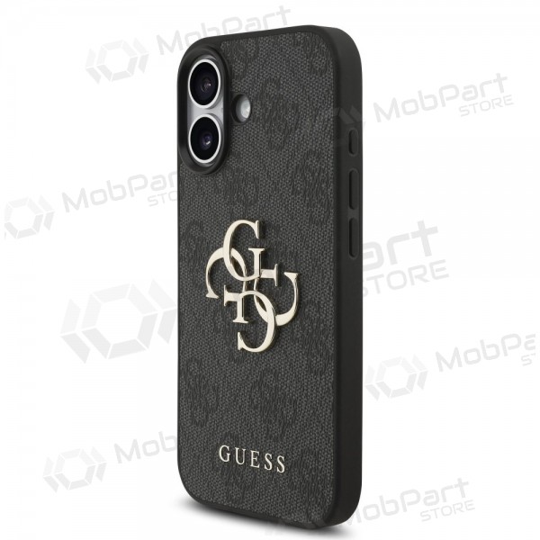 Capa para Apple iPhone 17 - Guess PU 4G Metal Logo Strap (preto)