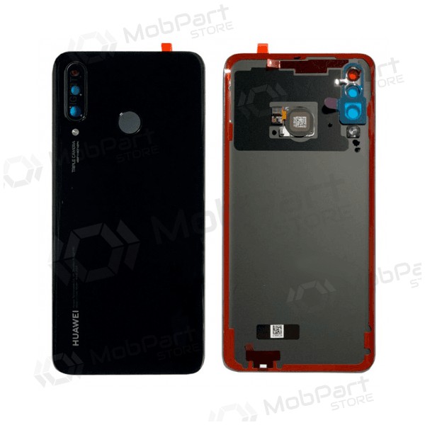 Huawei P30 Lite / P30 Lite New Edition 2020 48MP tampa traseira da bateria preto (Midnight Black) (usado grade A, original)
