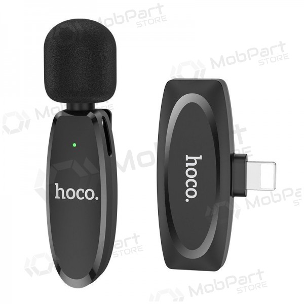 Microfone Hoco L15 Lightning preto
