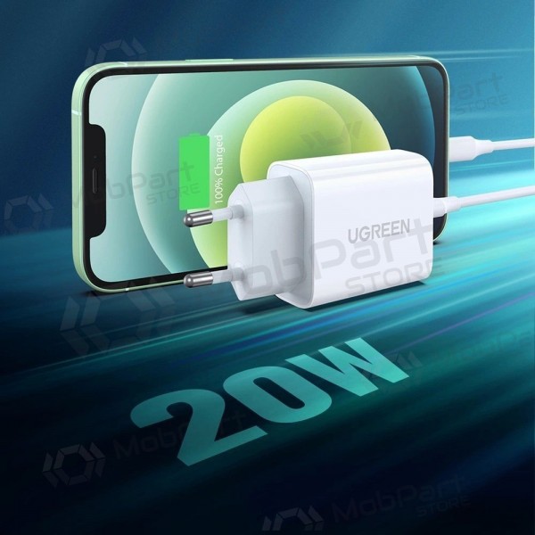 Carregador buitinis Ugreen CD137 USB-C 20W 3A branco