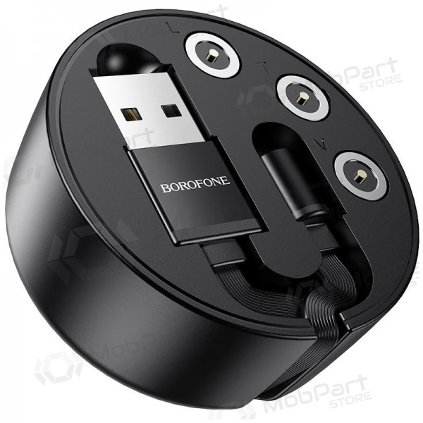 USB cabo Borofone BU26 3in1 microUSB-Lightning-Type-C magnetinic 1.0m (preto)