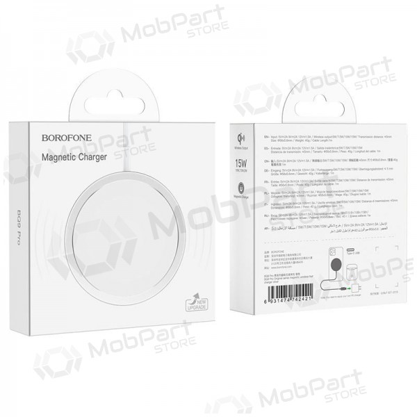 Carregador sem fio Borofone BQ9 Pro Original Magnetic (10W) (prata)