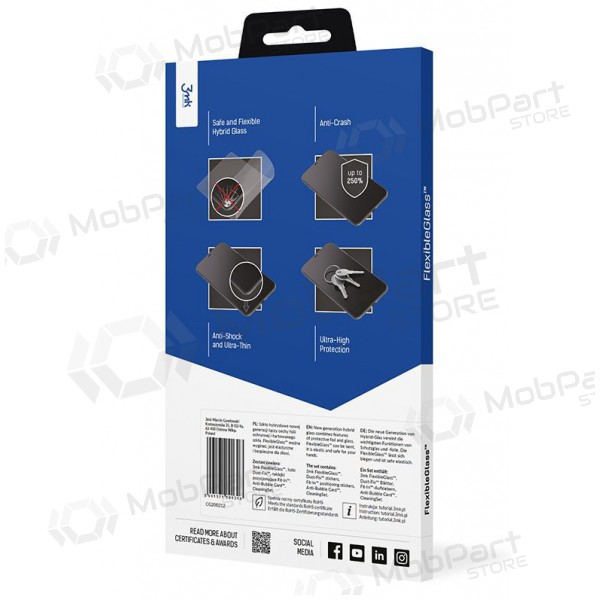 LCD película protetor 3mk Flexible Glass Xiaomi Redmi Note 13 Pro 5G/Poco X6 5G