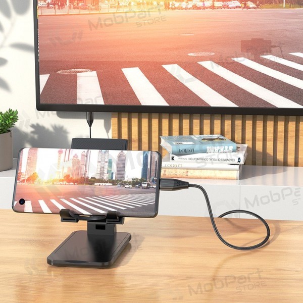 Cabo Hoco UA16 Type-C to HDMI 2.0m cinza