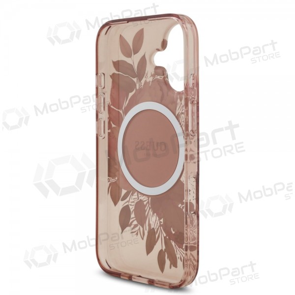 Capa para Apple iPhone 17 - Guess IML Flowers Strap MagSafe (rosa)