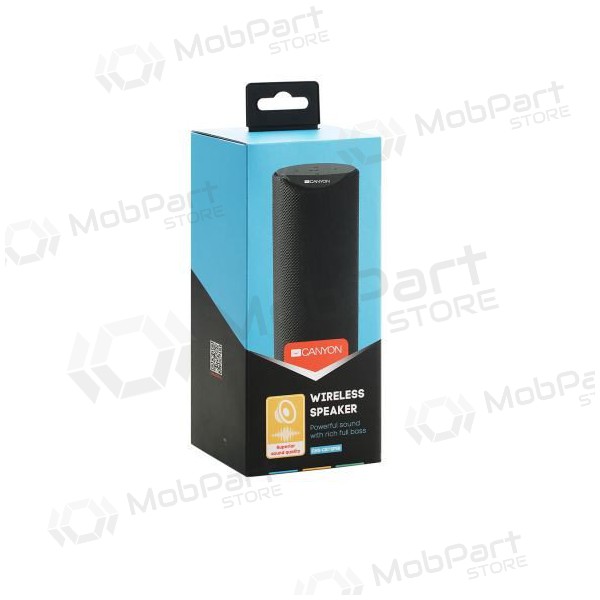 Coluna portátil Bluetooth CANYON CNS-CBTSP5 (MicroSD, AUX, BT V5.0, 1200mAh) (preta)
