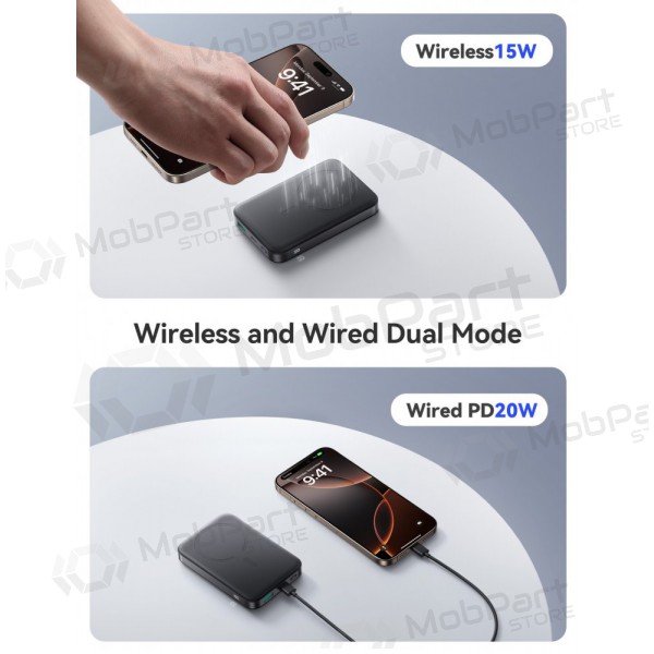 Bateria externa Power Bank Joyroom JR-PBM12 22.5W Magnetic Wireless 10000mAh preto