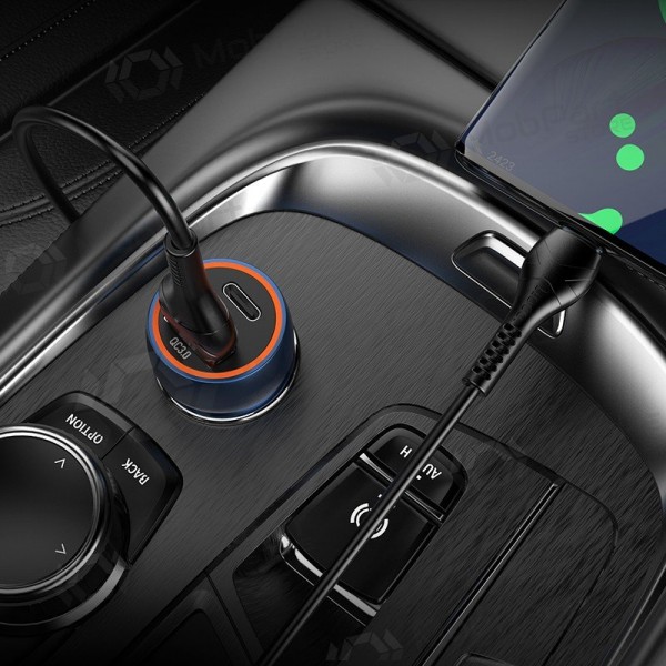 Carregador automobilinis Hoco Z46A USB-A/Type-C PD20W+QC3.0 cinza