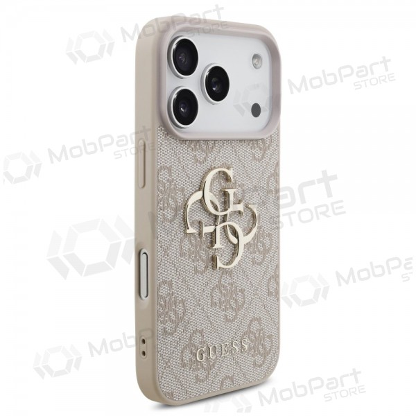 Capa para Apple iPhone 17 Pro - Guess PU 4G Metal Logo (rosa)