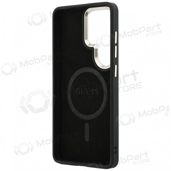 Capa Samsung Galaxy S26 Ultra - Guess PU Leather 4G Gold Frame Magnetic (castanho)