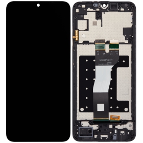 Ekranas Samsung A057 A05S 2023 su lietimui jautriu stikliuku Black e rėmeliu original