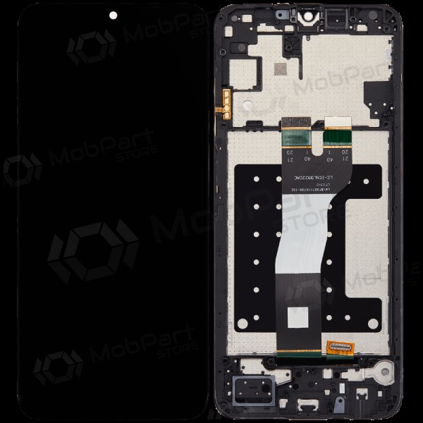 Ekranas Samsung A057 A05S 2023 su lietimui jautriu stikliuku Black e rėmeliu original