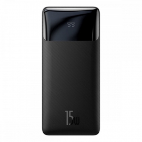 Bateria externa Power Bank Baseus Bipow Type-C PD+2xQuick Charge 3.0 15W 10000mAh preto PPBD050001