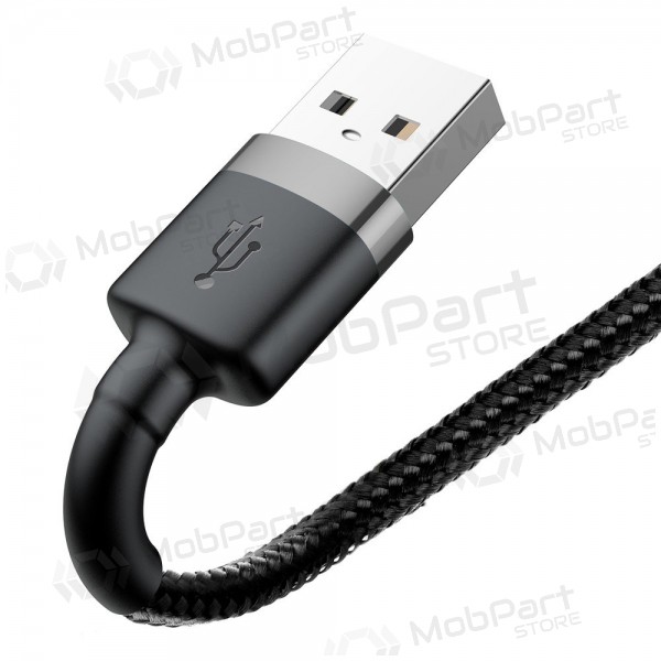 USB cabo Baseus Cafule USB-A to Lightning 2.4A 1.0m cinza-preto CALKLF-BG1