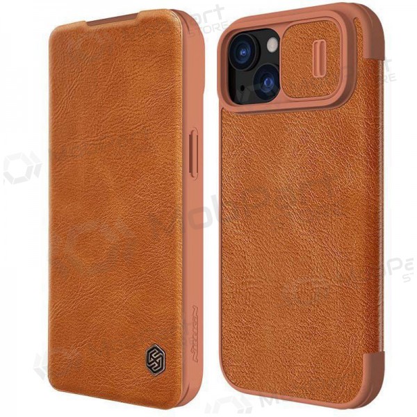 Capa para Apple iPhone 14 - Nillkin Leather (castanho)
