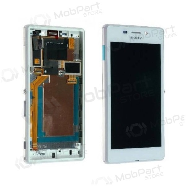 Sony Xperia M2 D2303 / M2 D2305 / M2 Aqua D2403 ecrã (branco) (com moldura) (service pack) (original)