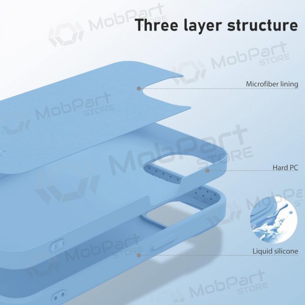 Apple iPhone 15 Pro Max capa „Nillkin Silicone“ (azul claro)