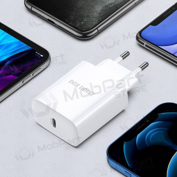 Carregador Dux Ducis C60-PD 20W + Type-C-Lightning (branco)
