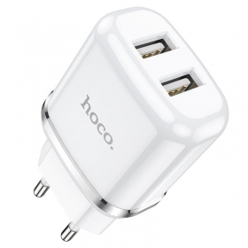Carregador Hoco N4 com 2 Portas USB (2.4A) (Branco)
