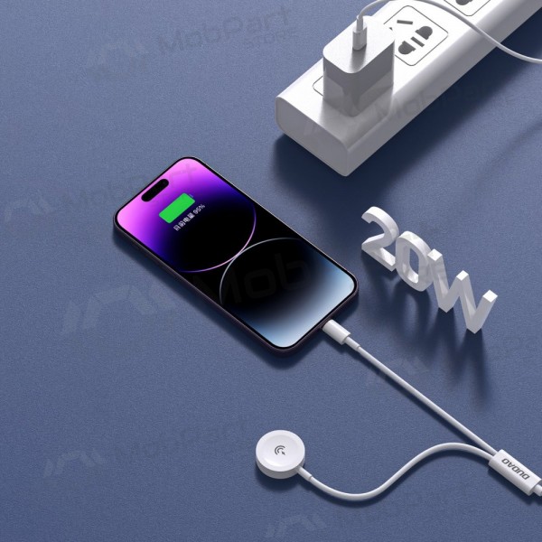 Cabo USB-C Dudao A12MAX-2in1 USB-C para iWatch / Lightning 1.2 m
