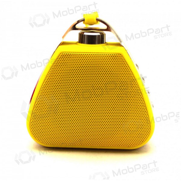 Coluna portátil Bluetooth PTH-17 (microSD, mãos-livres, AUX) (amarela)