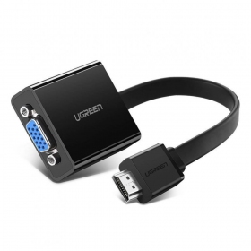 Adaptador Ugreen MM103 HDMI para VGA preto